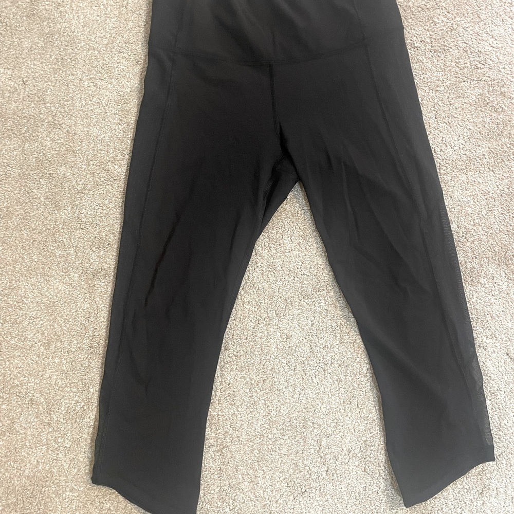 Size 10 Black Lululemon 3/4 Leggings